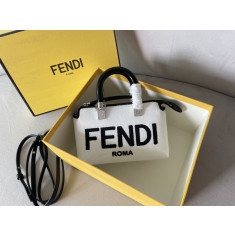 Fendi 펜디 바이더웨이 캔버스 미니 보스턴백 20.5cm