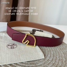 에르메스 2021 -BOUCLE DE CEINTURE TETE DE CHEVAL & CUIR DE CEINTURE REVERSIBLE 38MM 벨트